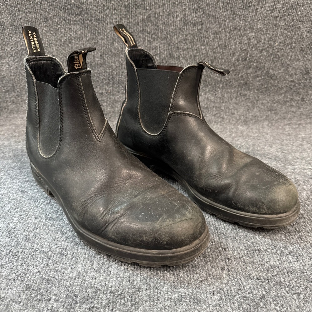 Blundstone 500 Black Leather Chelsea Boots Mens AU 11 US 12 Ankle Work Boots